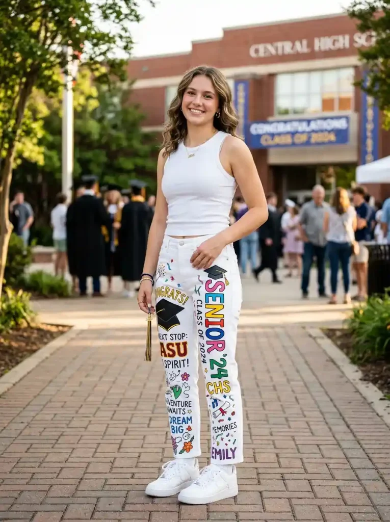 1-Floral Senior Jeans Ideas