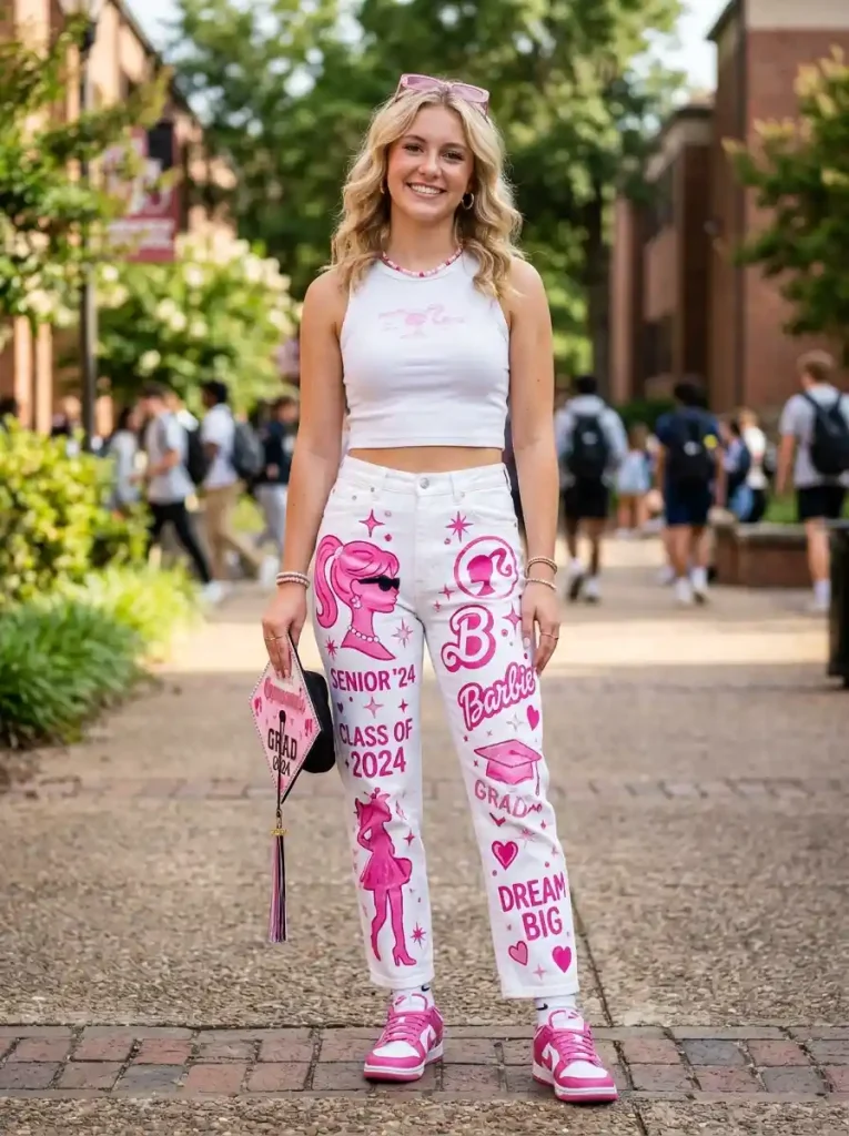 10-Pink Senior Jeans Idea