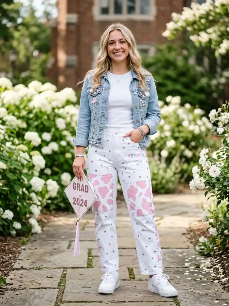 14-Pink Senior Jeans Idea