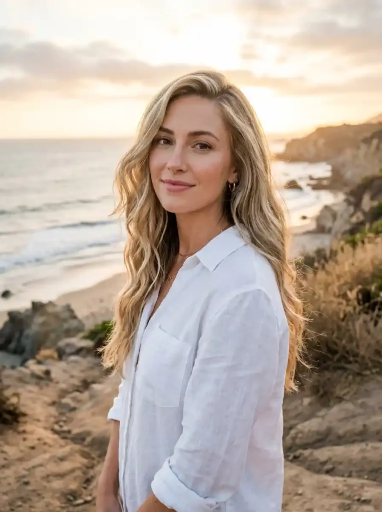 15. Effortless Side Part Beach Waves