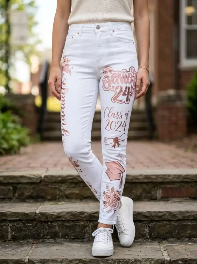 18-Pink Senior Jeans Idea