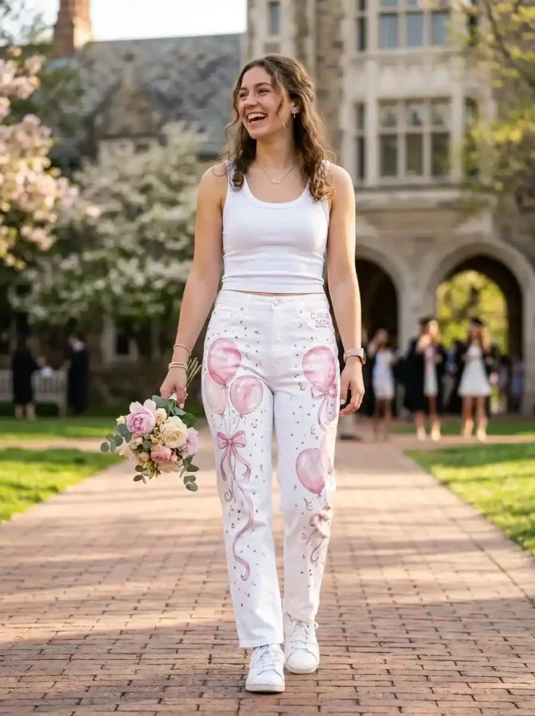 19-Pink Senior Jeans Idea