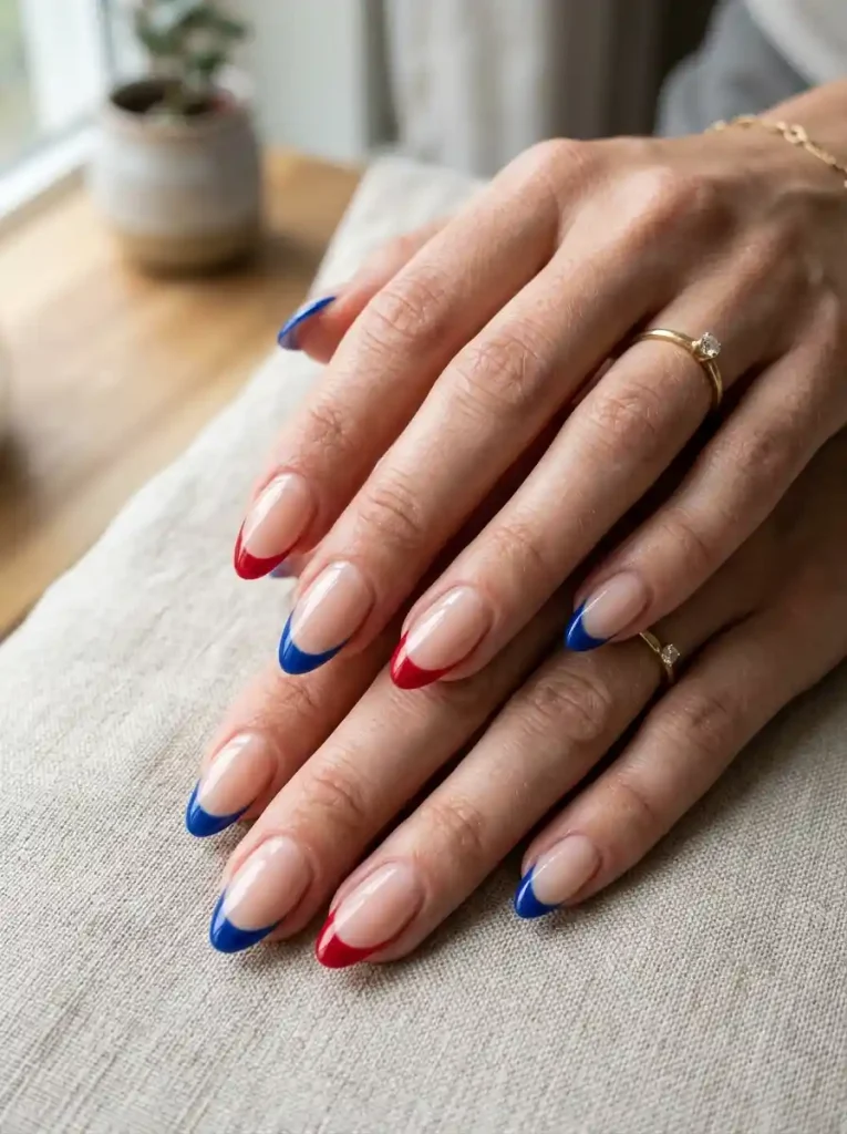 19-Simple 4th of July Nail
