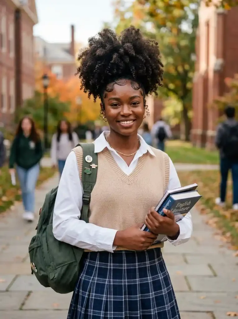 2-Back to School Hairstyle for Black Women