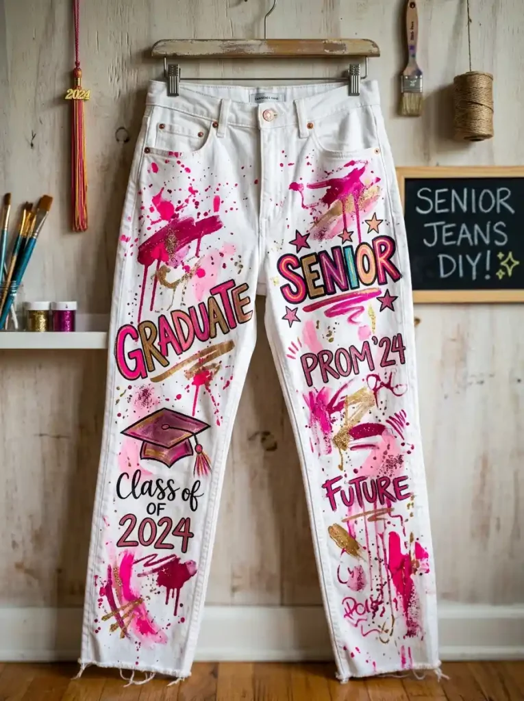 2-Pink Senior Jeans Idea