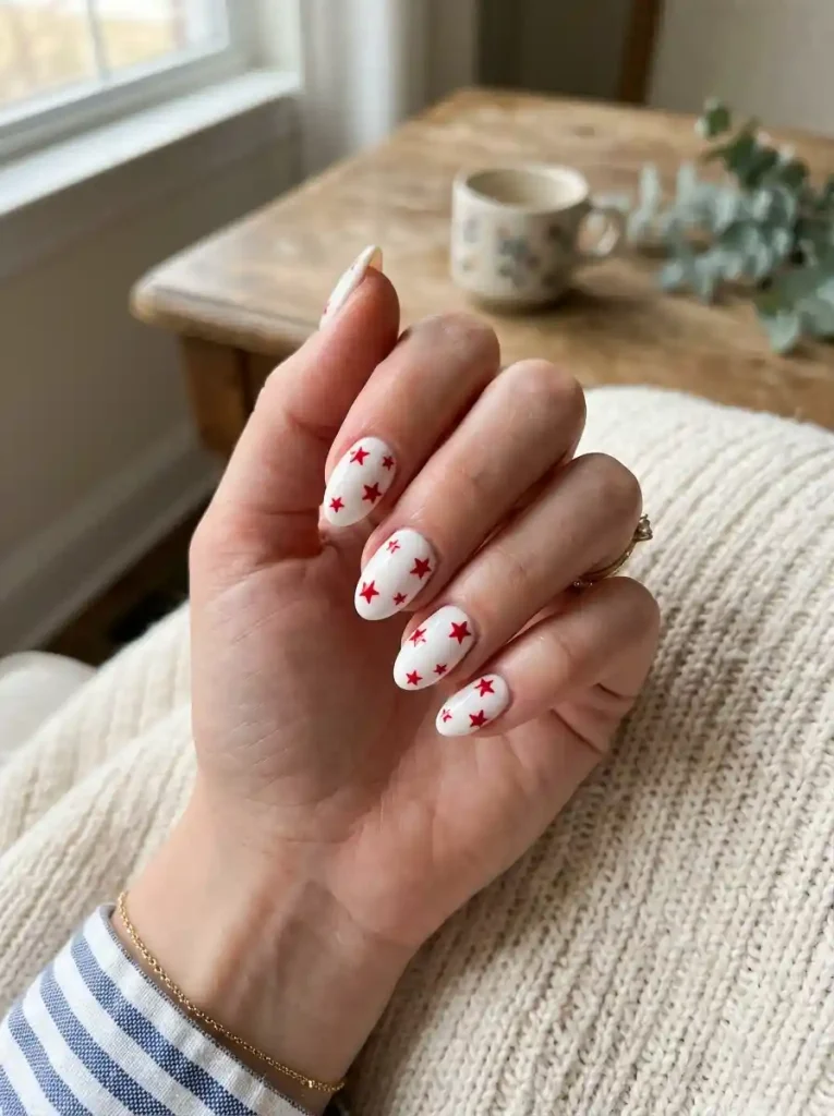 2-Simple 4th of July Nail