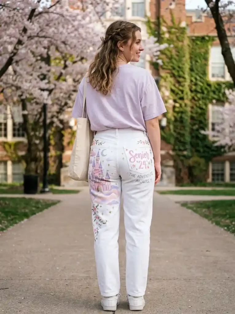 25-Pink Senior Jeans Idea