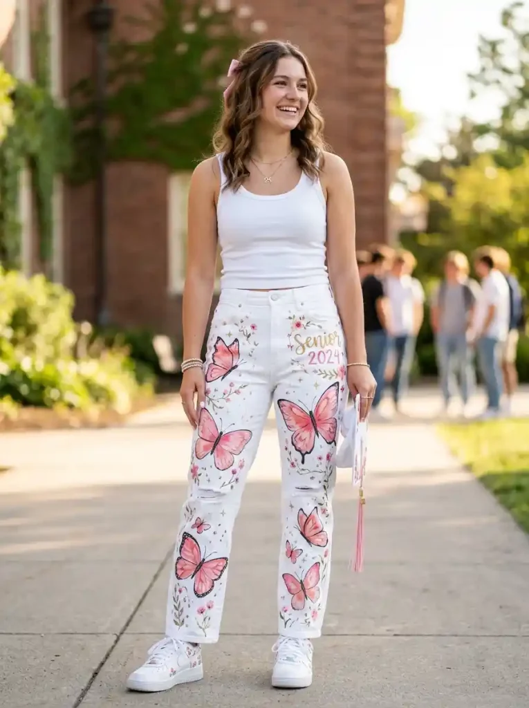 4-Pink Senior Jeans Idea