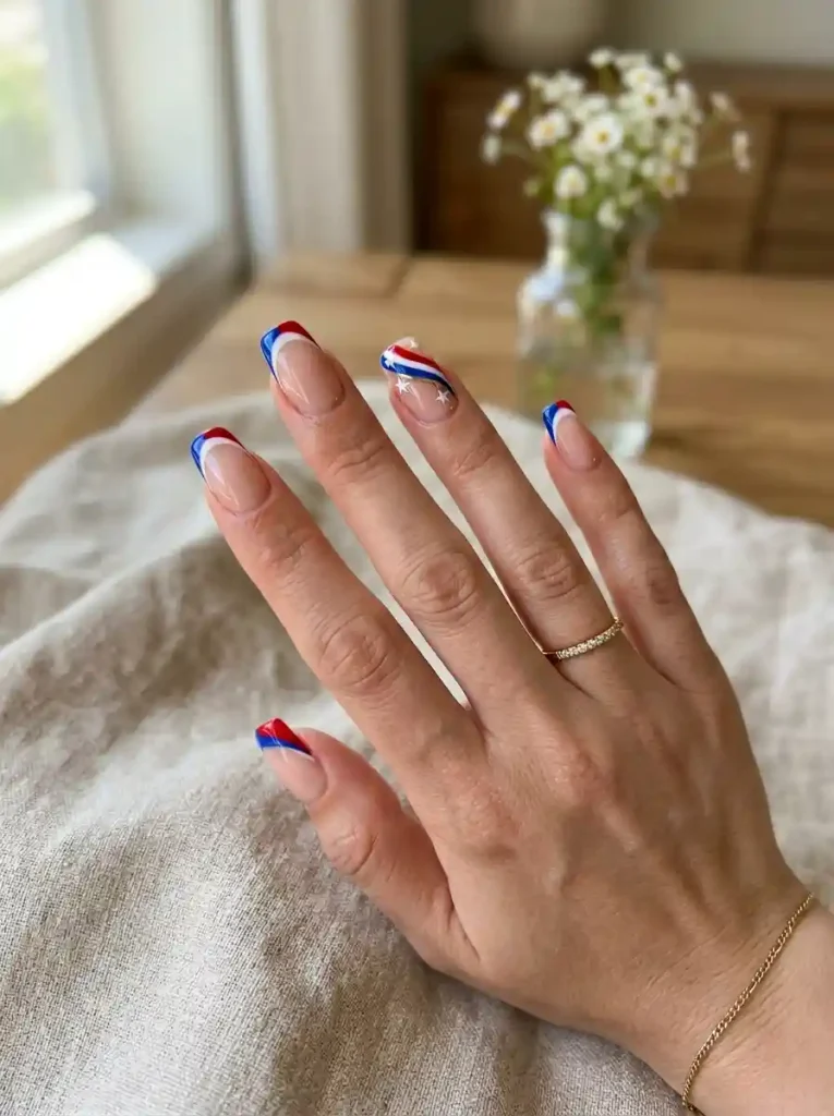 4-Simple 4th of July Nail