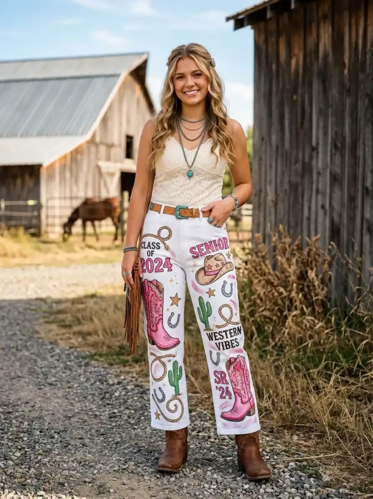 5-Pink Senior Jeans Idea
