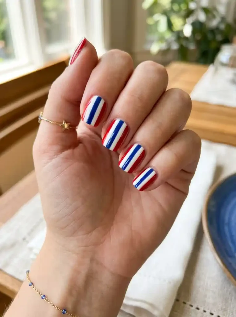 5-Simple 4th of July Nail