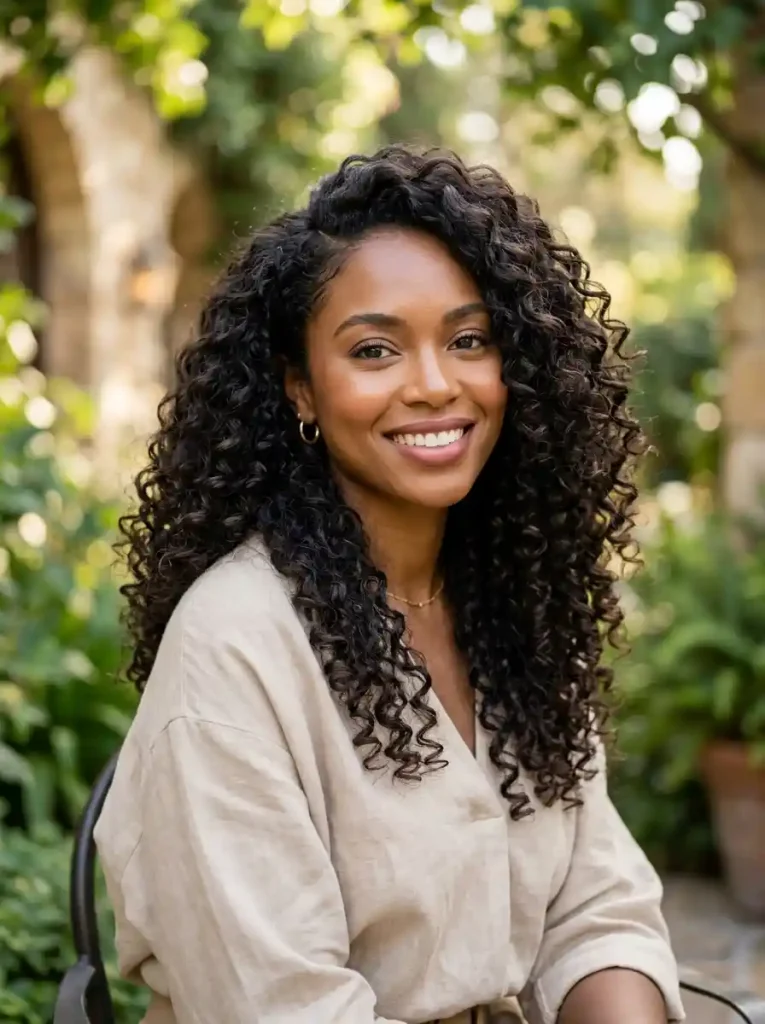 5. Natural Curly Side Part