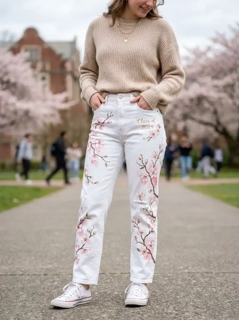 6-Pink Senior Jeans Idea