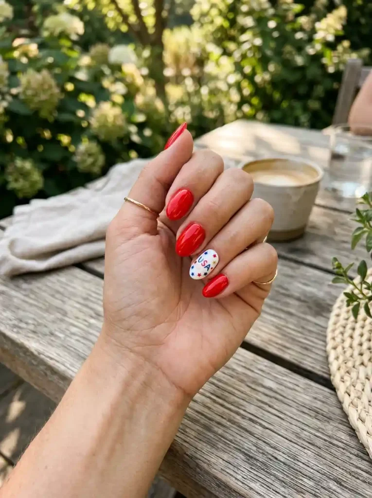 7-Simple 4th of July Nail