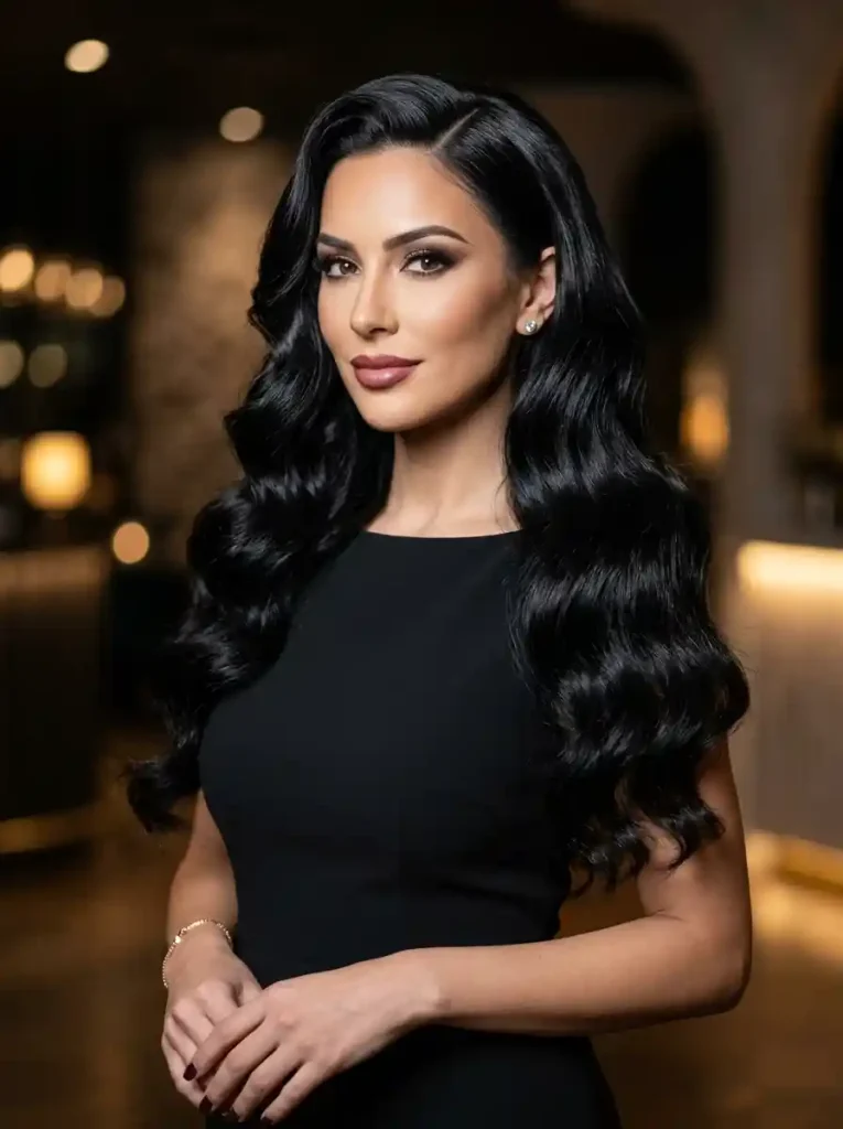 7. Glamorous Hollywood Side Waves