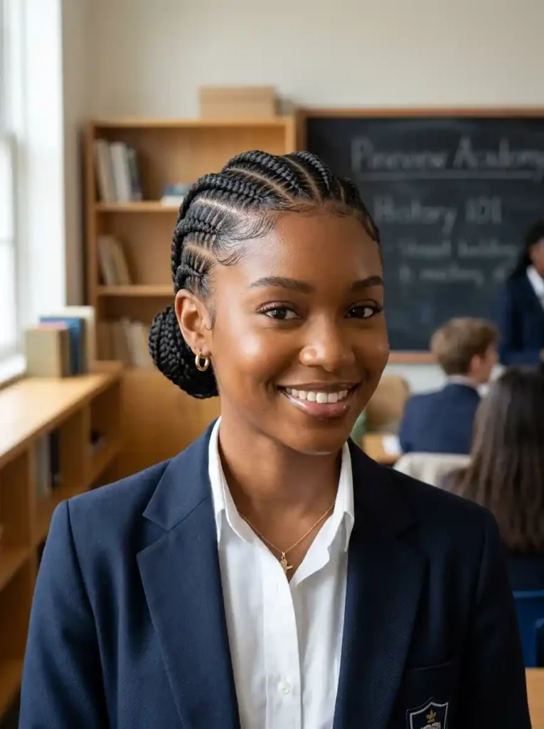 8-Back to School Hairstyle for Black Women