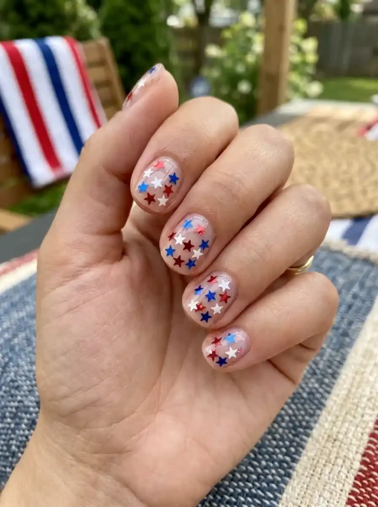 8-Simple 4th of July Nail