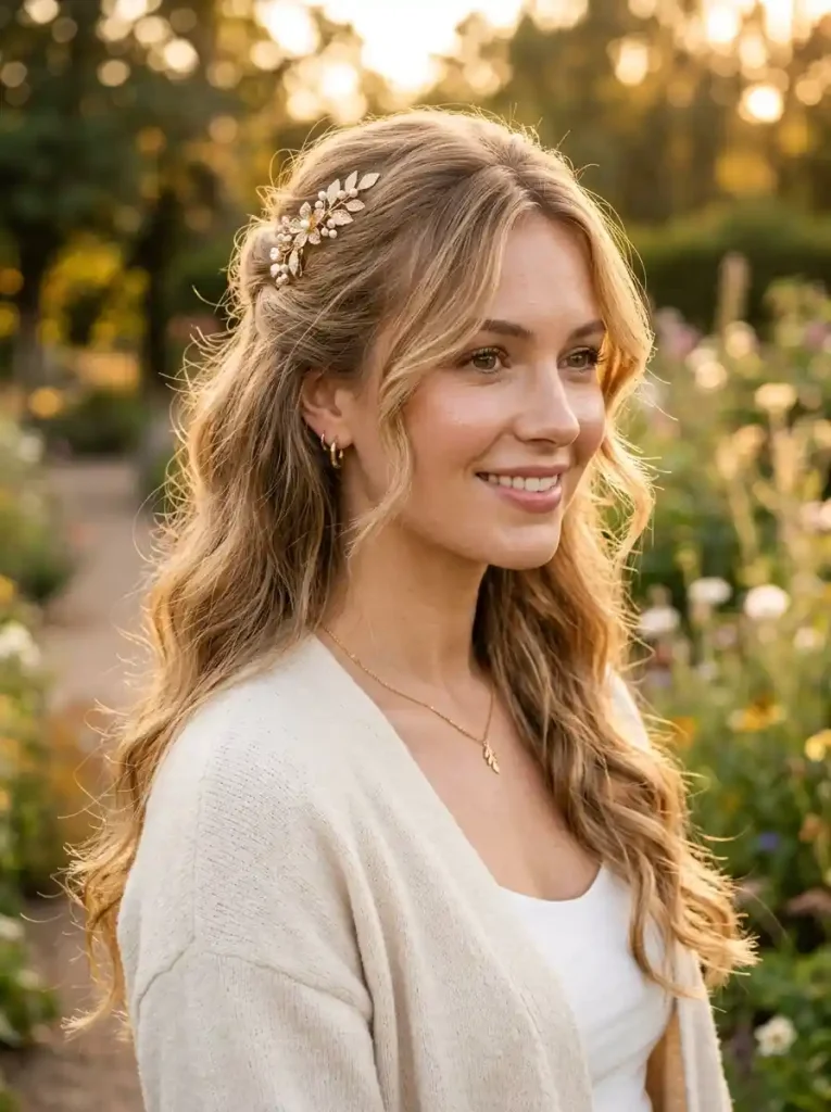 9. Half-Up Half-Down Side Part