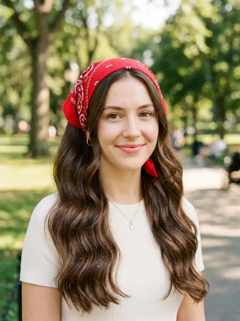 1. Classic Triangle Wrap-Bandana Hairstyles