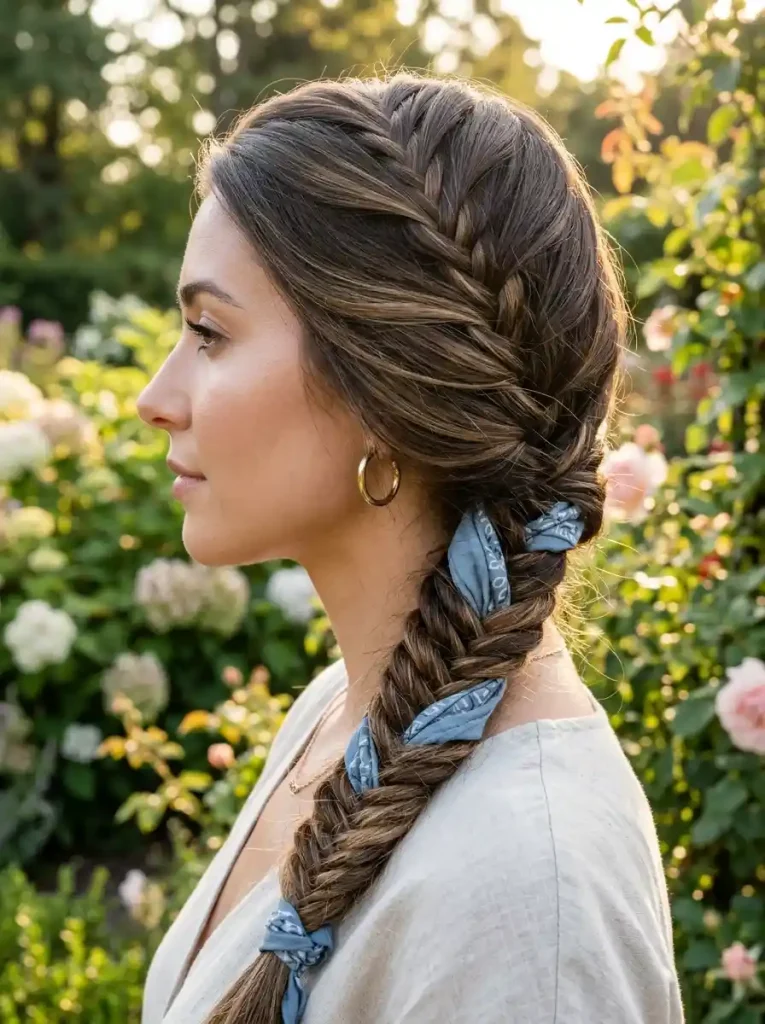 10. Fishtail Scarf Braid
