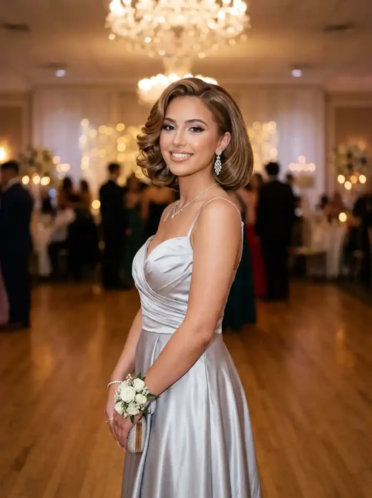 10. Soft Faux Bob Prom Style