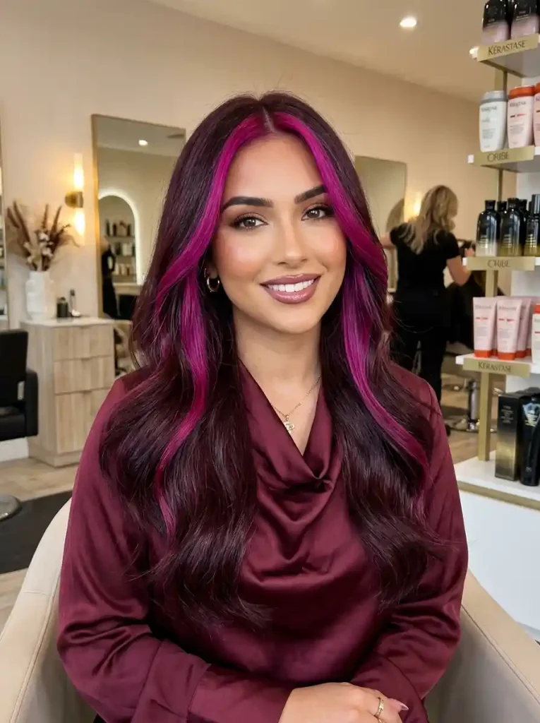 12. Burgundy Plum with Magenta Stripe