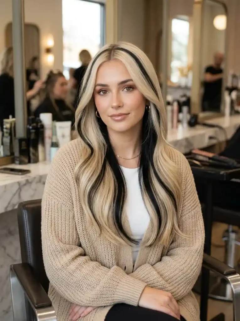 13. Cream Blonde with Soft Black Stripe