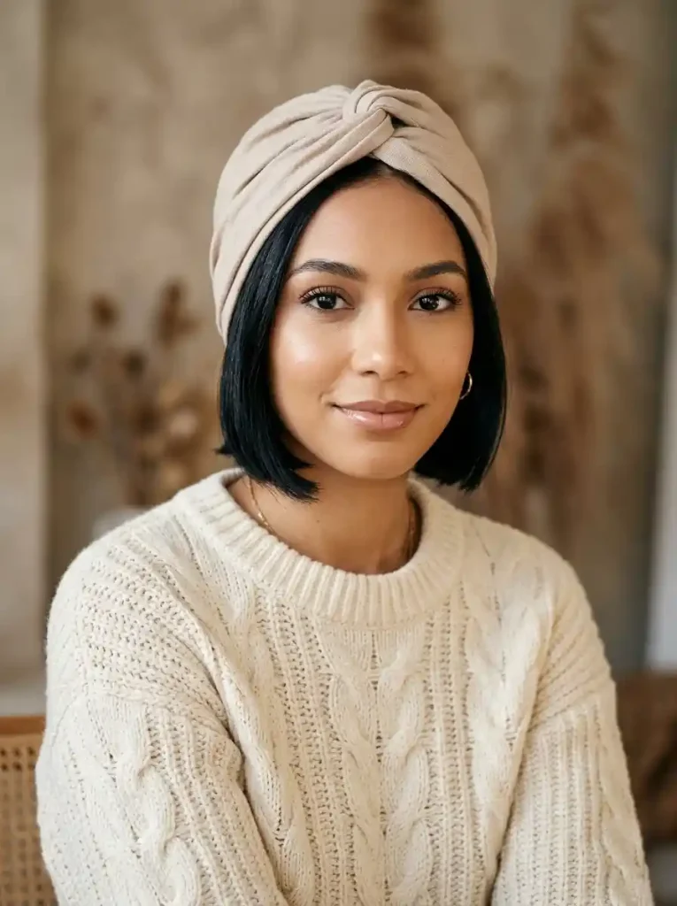 13. Soft Turban Bandana Style