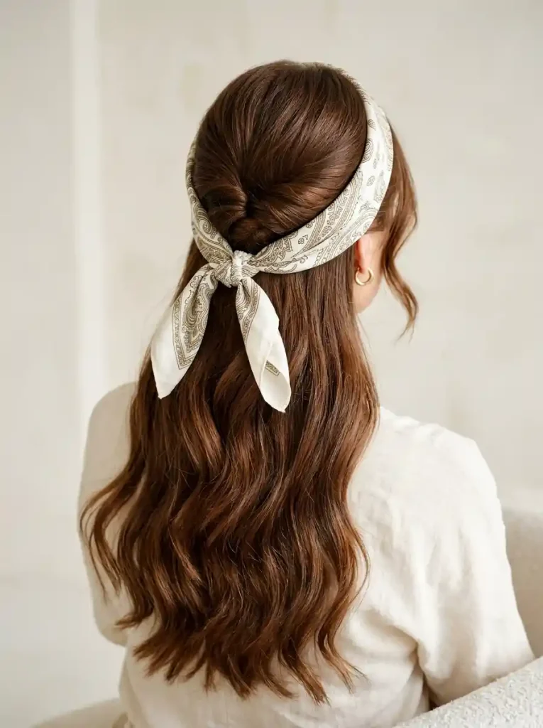 13. Twisted Half-Up Style