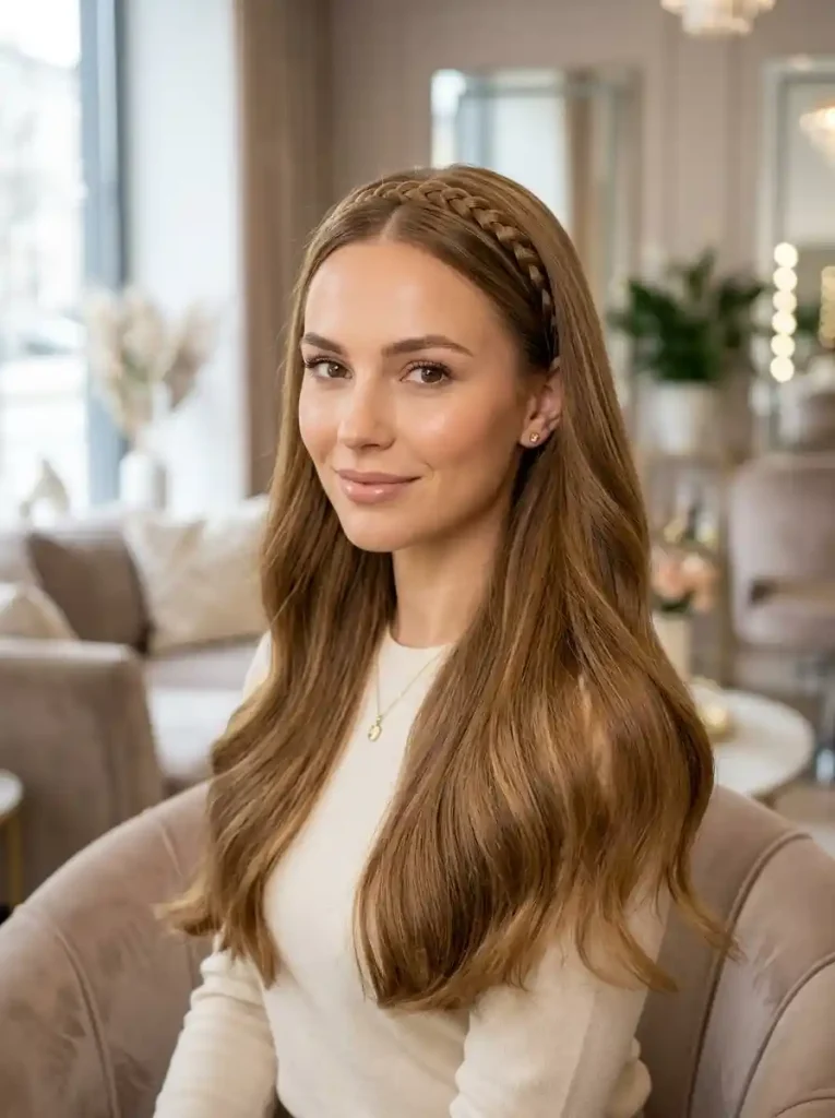15. Braided Headband Look