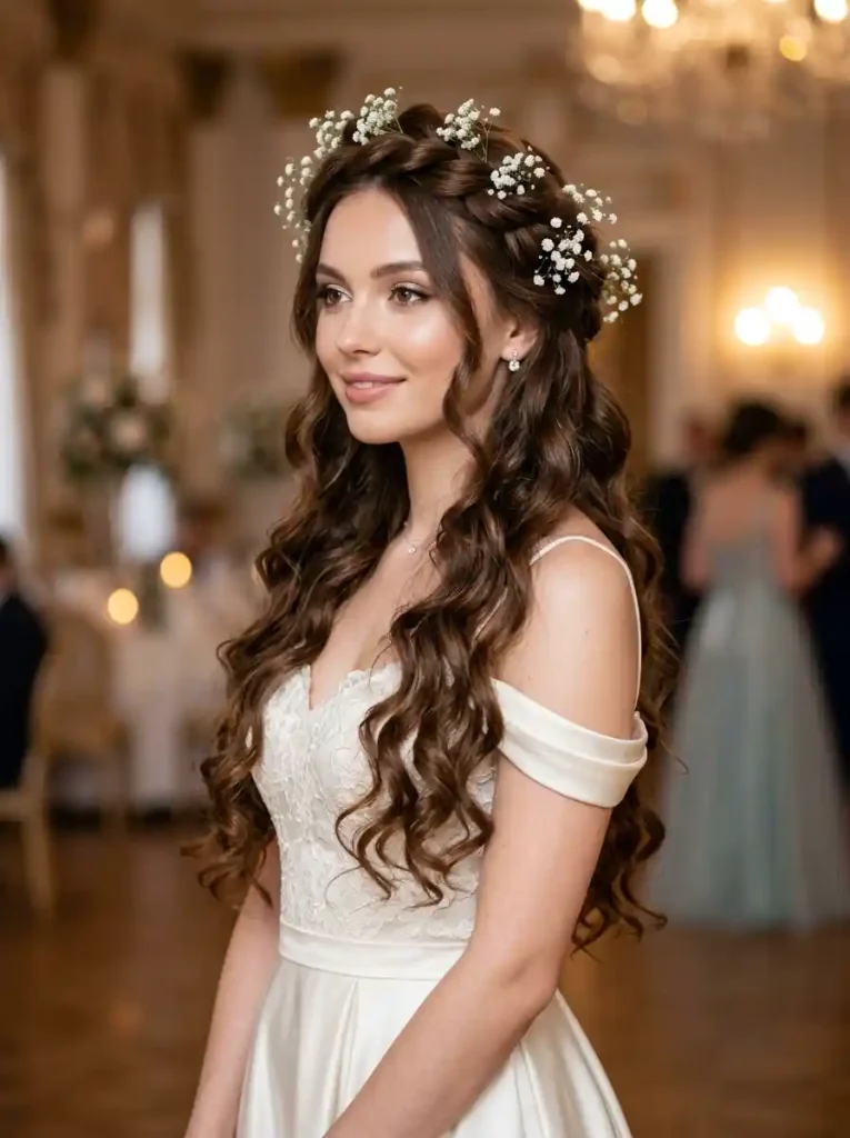 15. Soft Floral Twist Crown