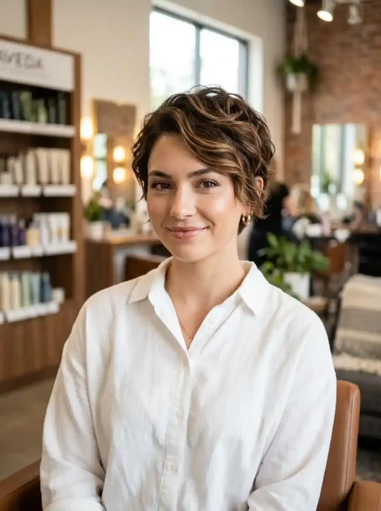15. Textured Wavy Pixie