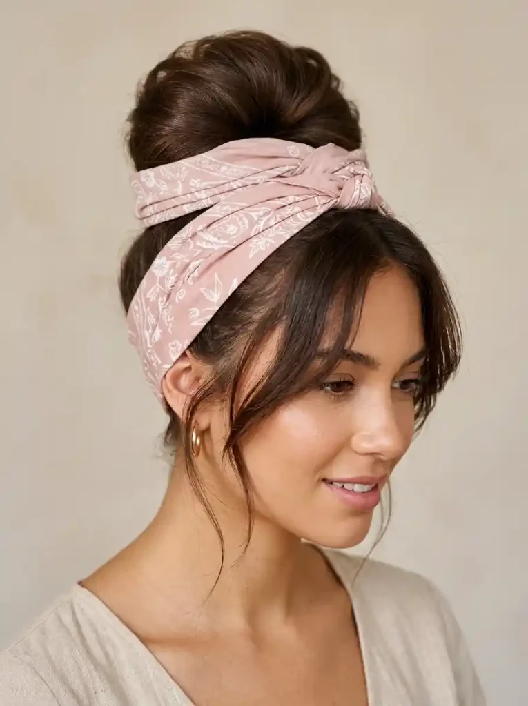 16. High Bun Wrap