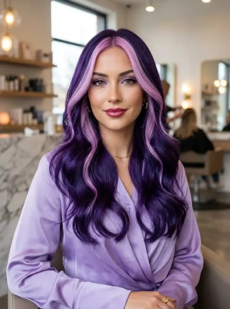 17. Deep Violet with Orchid Stripe