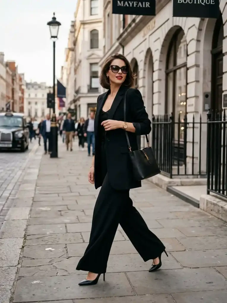 17. Longline Blazer with Palazzo Pants