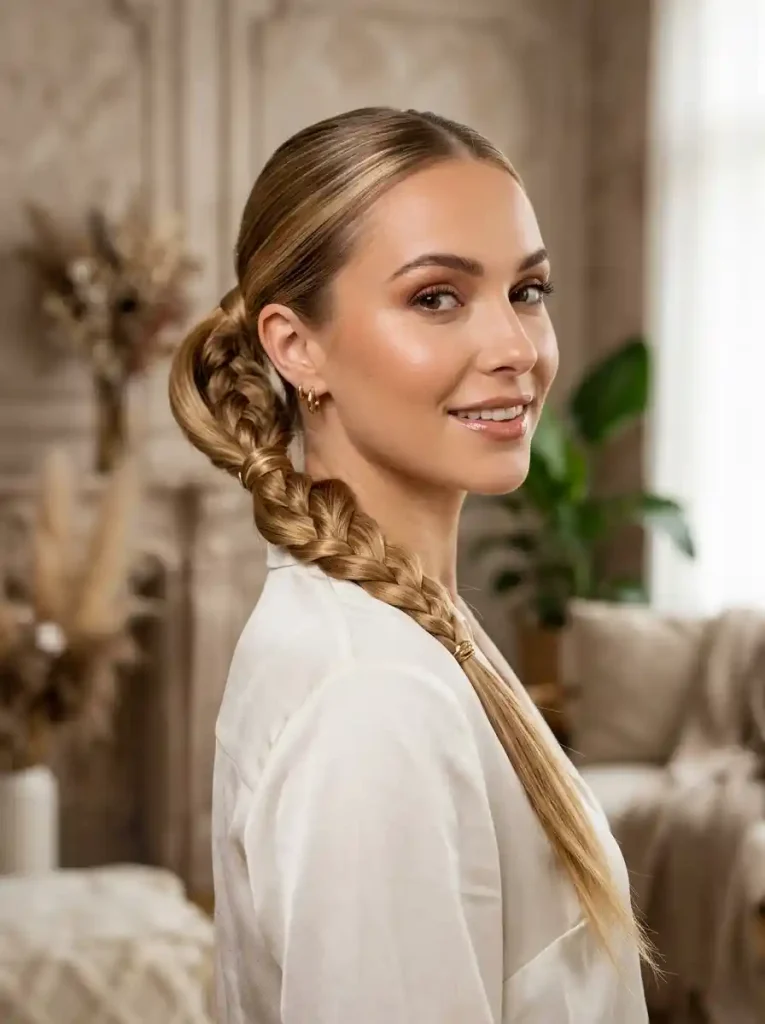18. Braided Loop Ponytail