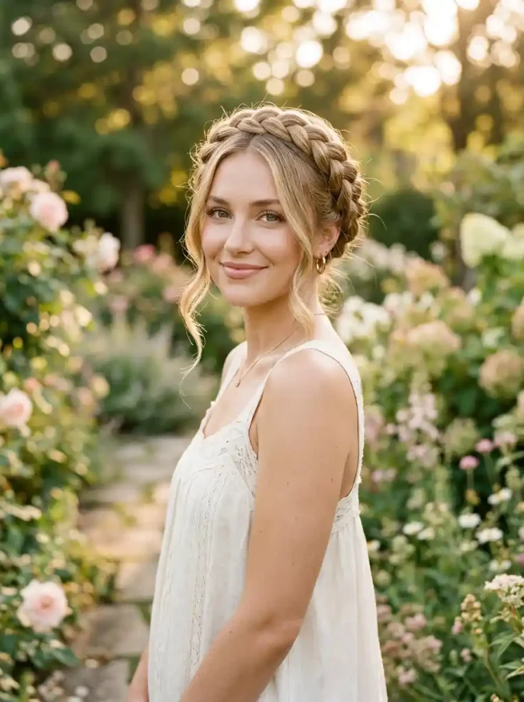 2. Classic Milkmaid Plaits