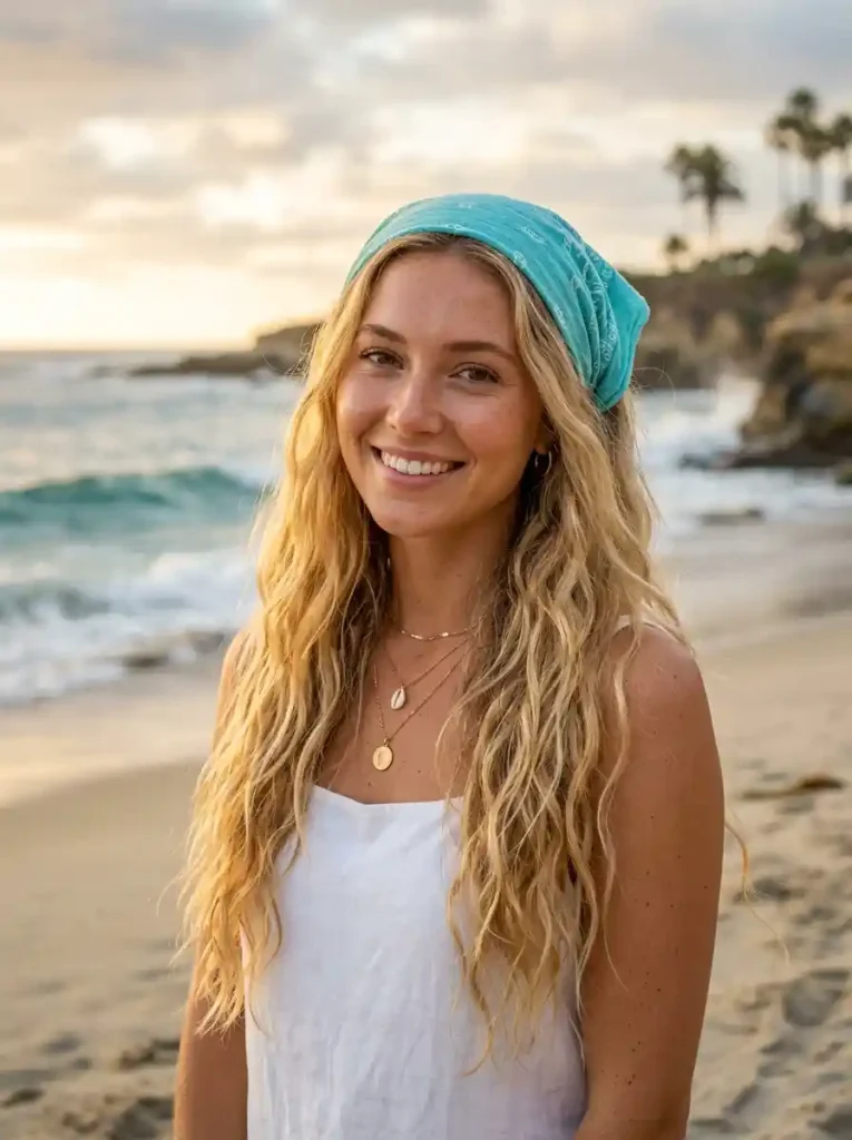 20. Casual Beach Wrap Hairstyle