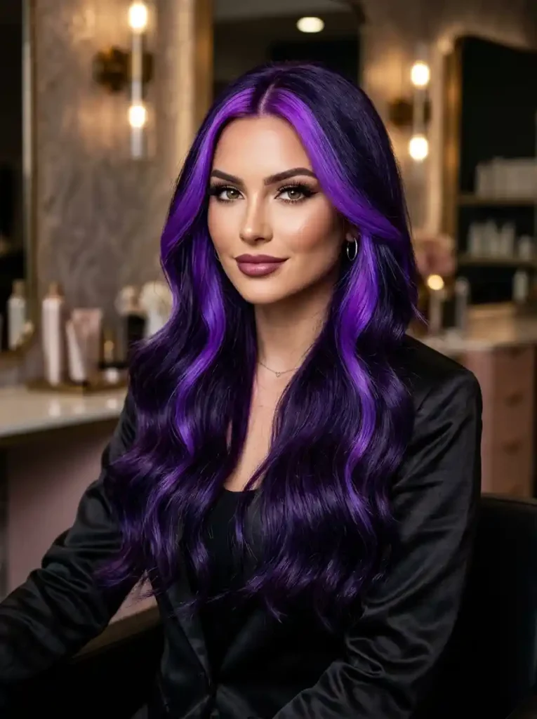 21. Midnight Purple with Electric Violet Stripe