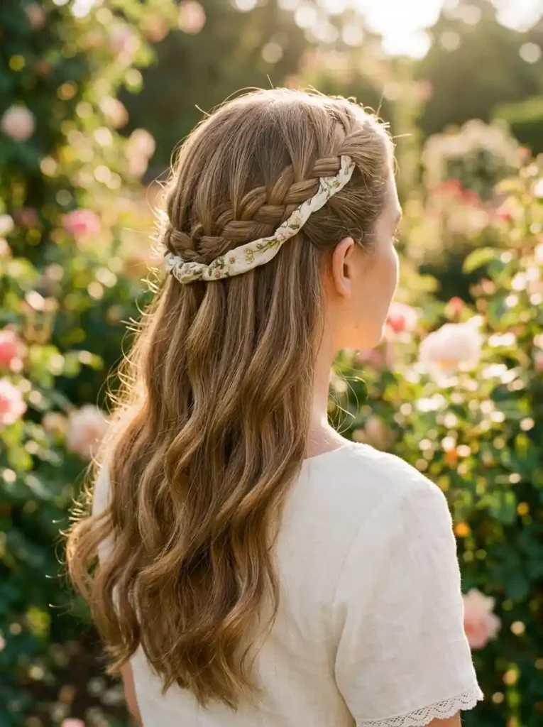 22. Bandana Waterfall Braid
