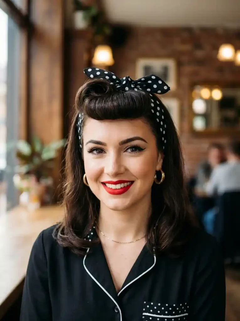 23. Vintage Pin-Up Bandana Roll