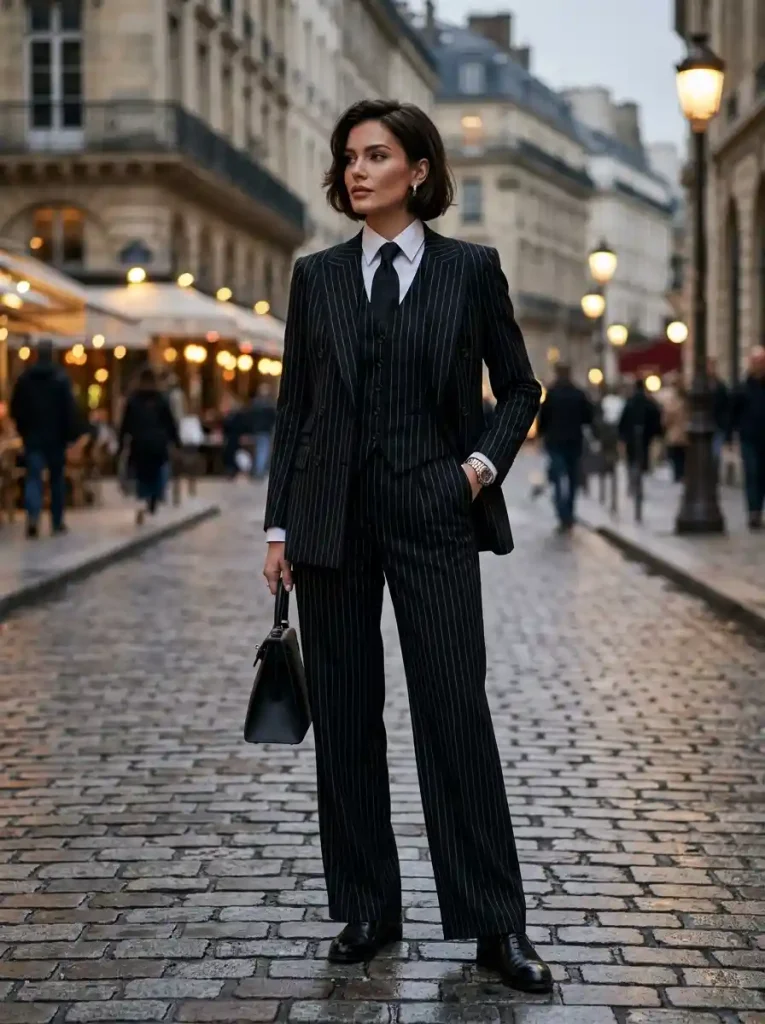 3. Pinstripe Three-Piece Suit