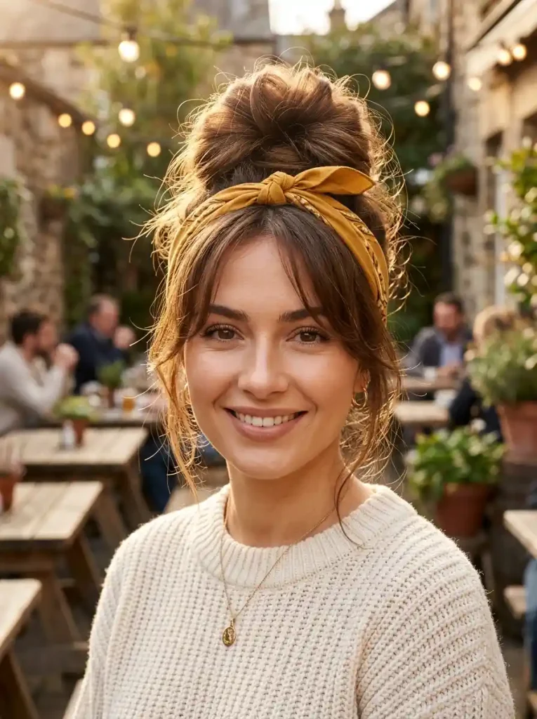 4. Messy Top Knot