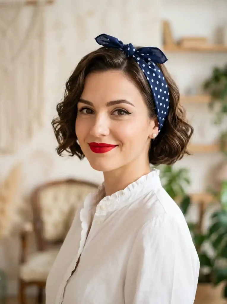 5. Vintage Pin-Up Bob Wrap