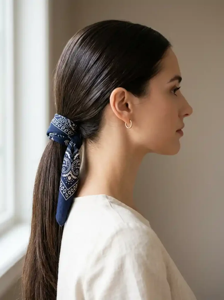 6. Low Pony Wrap