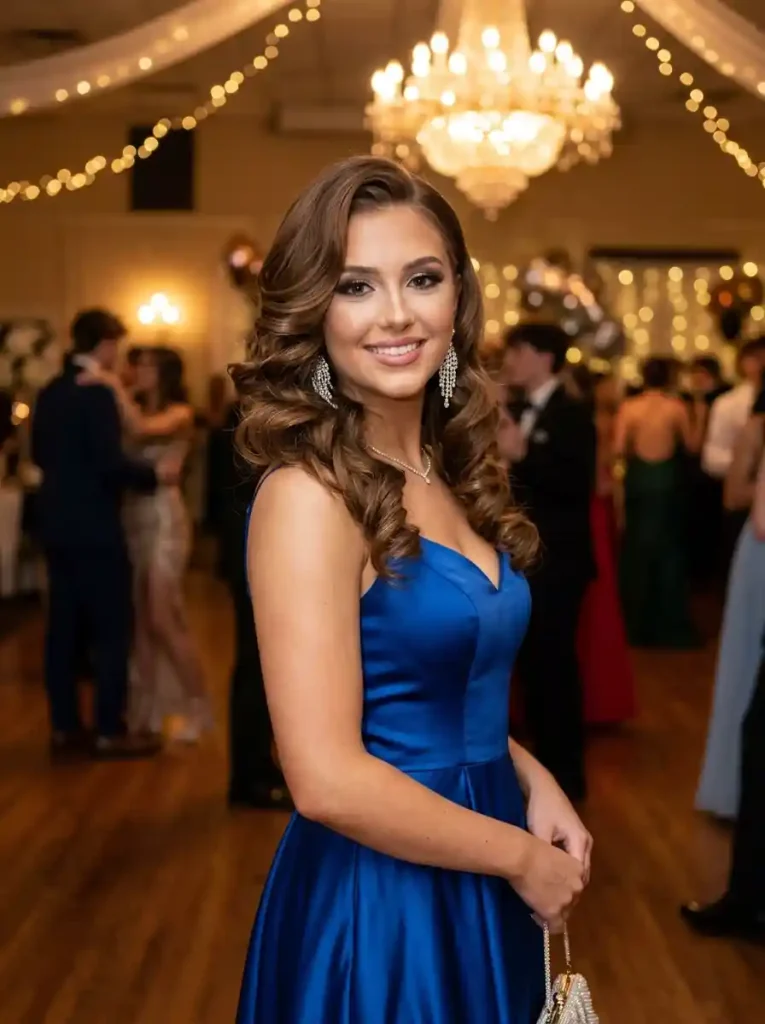 6. Side-Swept Glam Curls