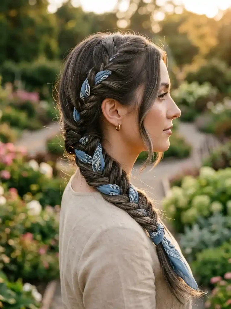 7. Fishtail Scarf Braid