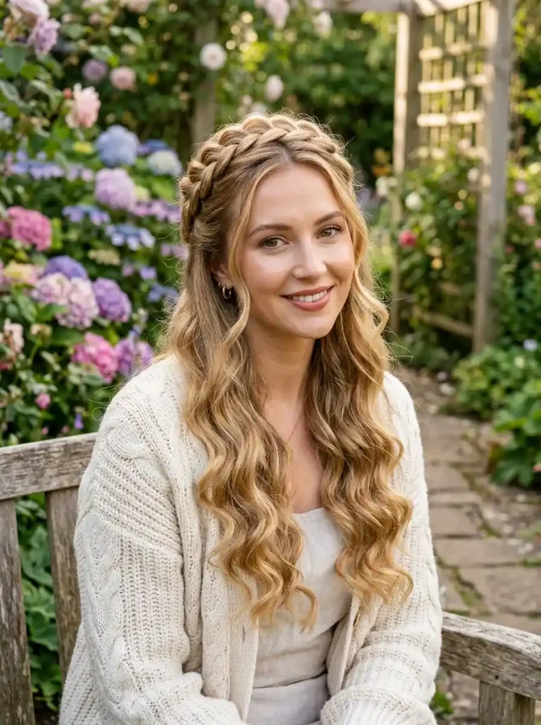 8. Braided Half-Up Twist