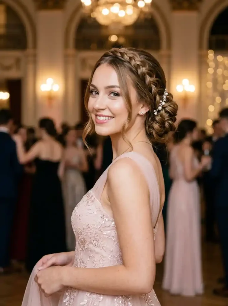 8. Braided Headband Bun