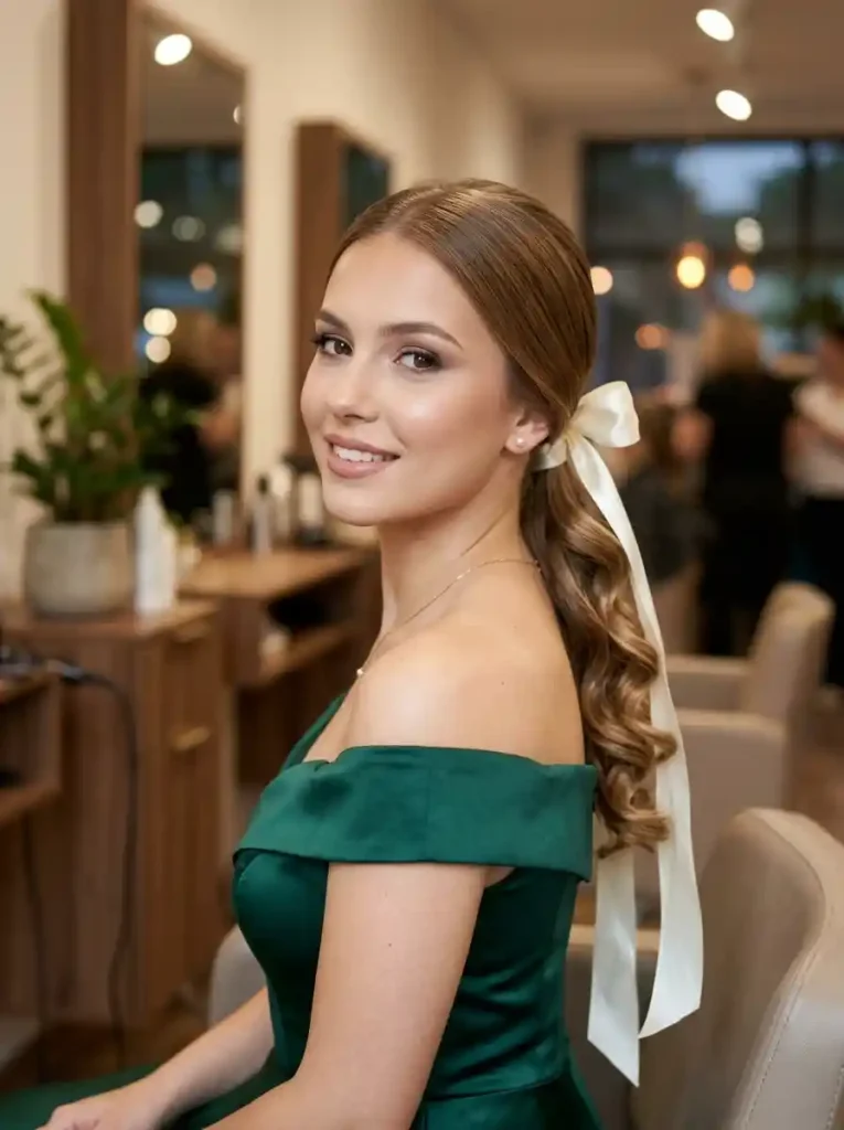 9. Floating Ribbon Ponytail